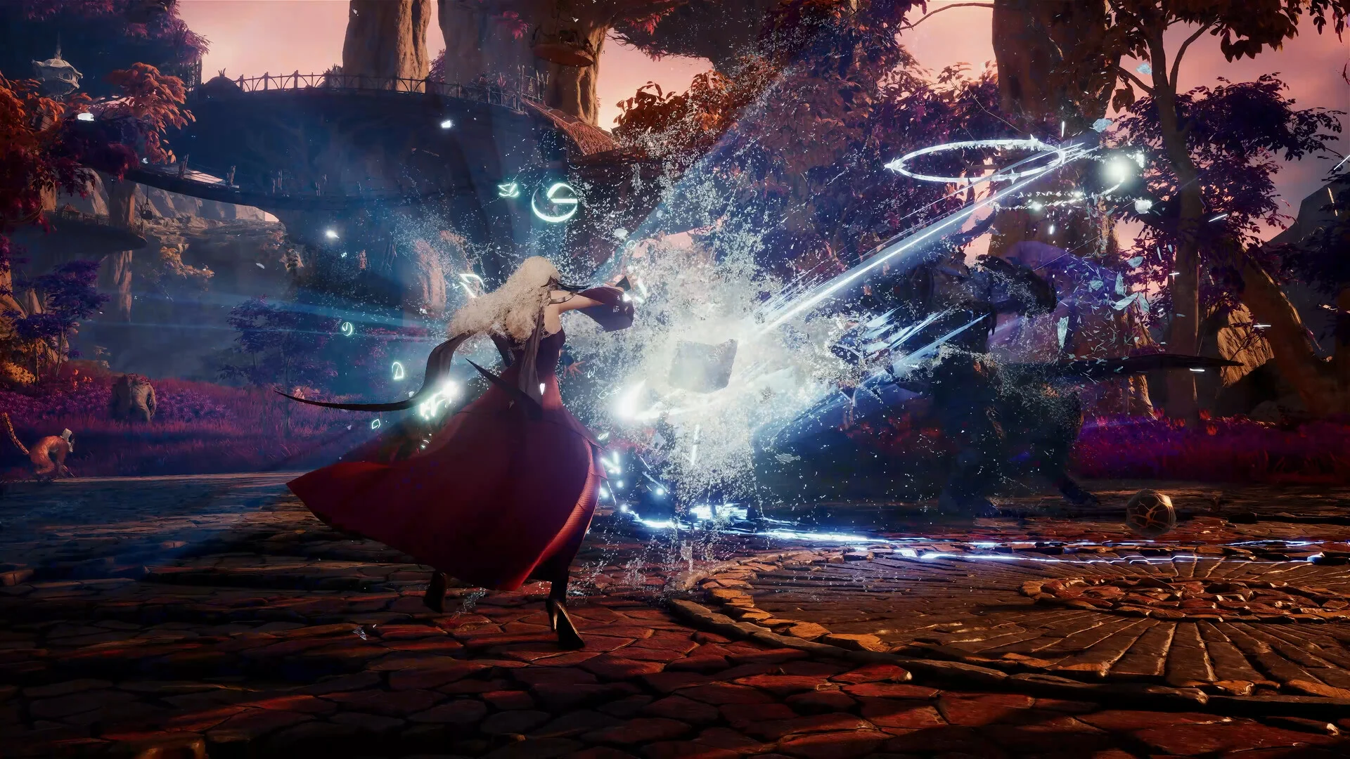 AION 2 combat scene illustrating encounter awareness for a Gladiator build