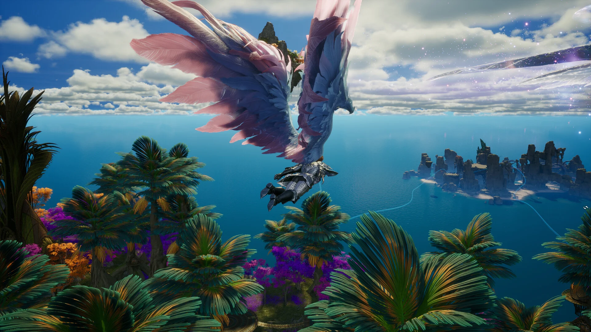 AION 2 flight scene showing exploration context for a beginner route